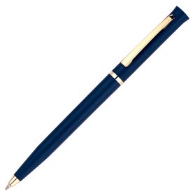 Ручка шариковая Euro Gold, синяя с логотипом или изображением
