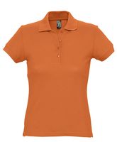Рубашка поло женская PASSION 170 оранжевая с логотипом или изображением