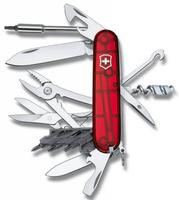Офицерский нож CyberTool L, полупрозрачный красный с логотипом или изображением