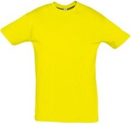 Футболка REGENT 150, желтая (лимонная) с логотипом или изображением