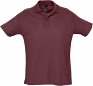 Рубашка поло мужская SUMMER 170, бордовая с логотипом или изображением