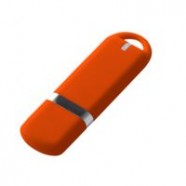 Флешка Memo, 16 Гб, оранжевая с логотипом или изображением