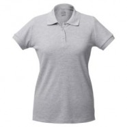 Рубашка поло женская Virma lady, серый меланж с логотипом или изображением