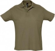 Рубашка поло мужская SUMMER 170, хаки с логотипом или изображением