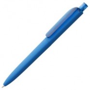 Ручка шариковая Prodir DS8 PRR-T Soft Touch, голубая с логотипом или изображением