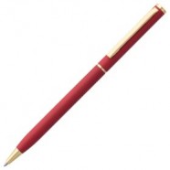 Ручка шариковая Hotel Gold, ver.2, красная с логотипом или изображением