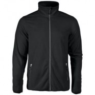 Куртка флисовая мужская TWOHAND черная с логотипом или изображением