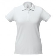 Рубашка поло женская Virma lady, белая с логотипом или изображением