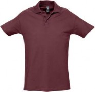 Рубашка поло мужская SPRING 210, бордовая с логотипом или изображением