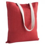 Холщовая сумка на плечо Juhu, красная с логотипом или изображением