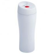 Термостакан Solingen, вакуумный, герметичный, белый с логотипом или изображением