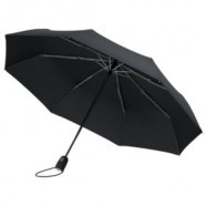 Зонт складной ARE-AOC, черный с логотипом или изображением