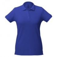 Рубашка поло женская Virma lady, ярко-синяя с логотипом или изображением