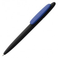 Ручка шариковая Prodir DS5 TRR-P Soft Touch, черная с синим с логотипом или изображением