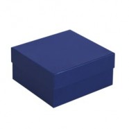 Коробка Satin, малая, синяя с логотипом или изображением