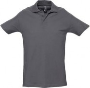 Рубашка поло мужская SPRING 210, темно-серая с логотипом или изображением