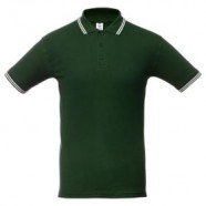 Рубашка поло Virma Stripes, зеленая с логотипом или изображением