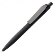 Ручка шариковая Prodir QS03 PRP Tyre Soft Touch, черная с логотипом или изображением