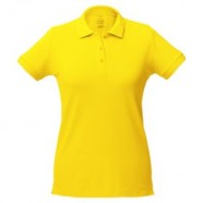 Рубашка поло женская Virma lady, желтая с логотипом или изображением