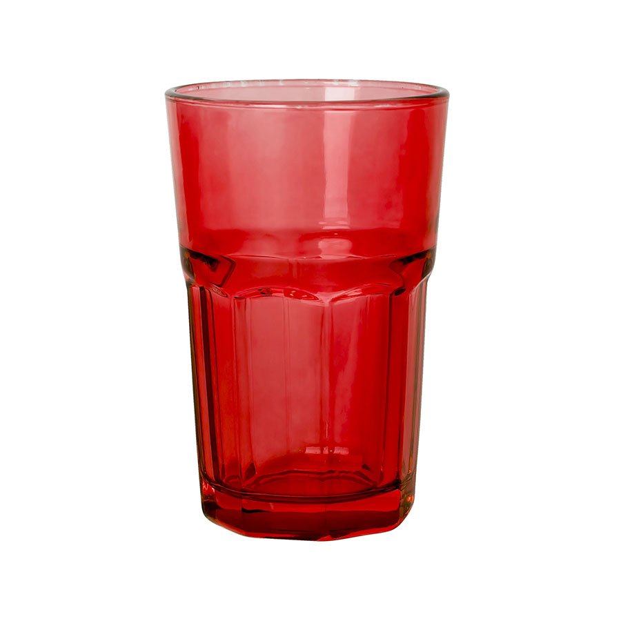 Стакан GLASS, красный, 320 мл, стекло с логотипом или изображением