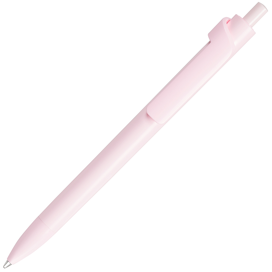 Ручка шариковая FORTE SAFETOUCH, светло-розовый, антибактериальный пластик с логотипом или изображением