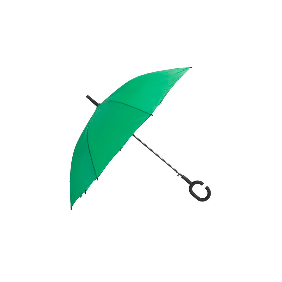 Зонт-трость HALRUM,  полуавтомат, зеленый, D=105 см, нейлон, пластик с логотипом или изображением