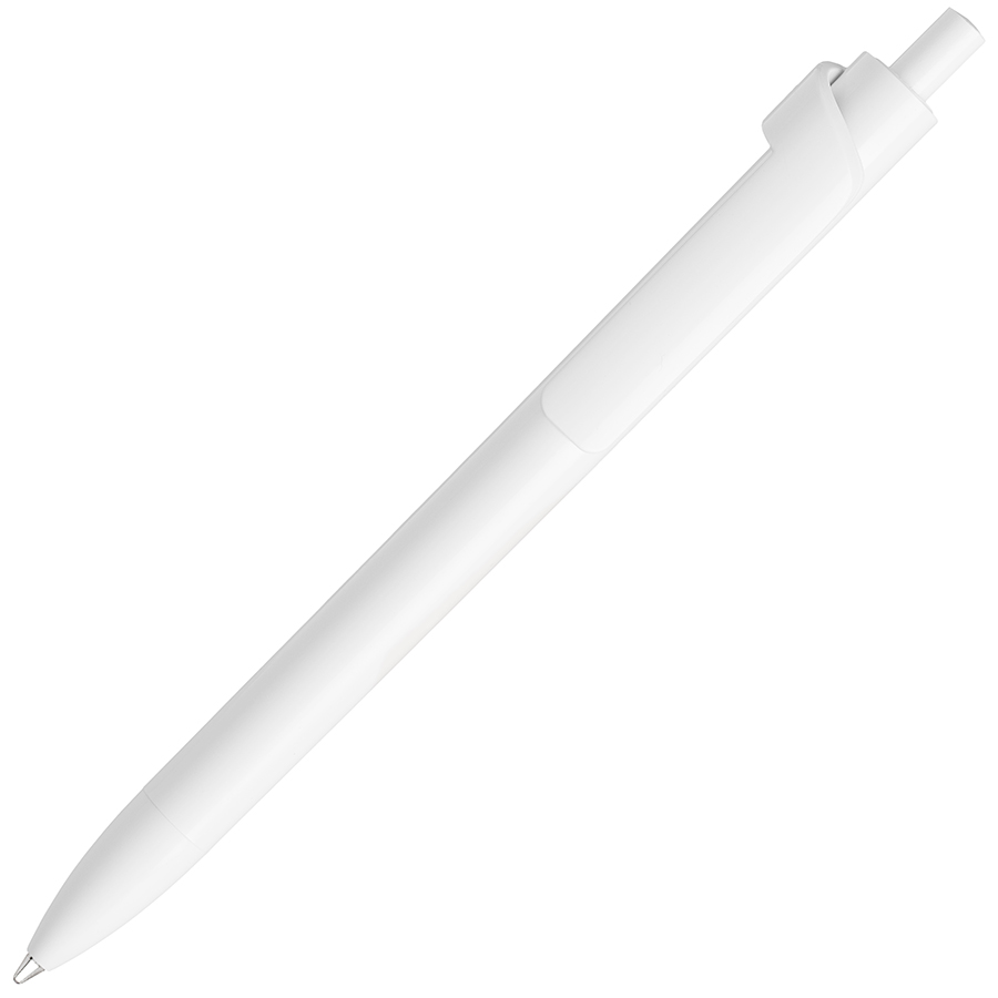 Ручка шариковая FORTE SAFETOUCH, белый, антибактериальный пластик с логотипом или изображением
