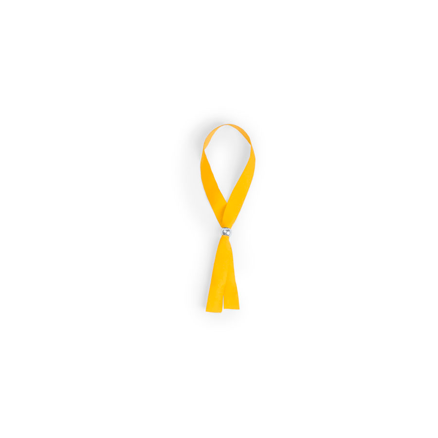 Промо-браслет MENDOL, 34,5х1,2см, желтый, полиэстер с логотипом или изображением