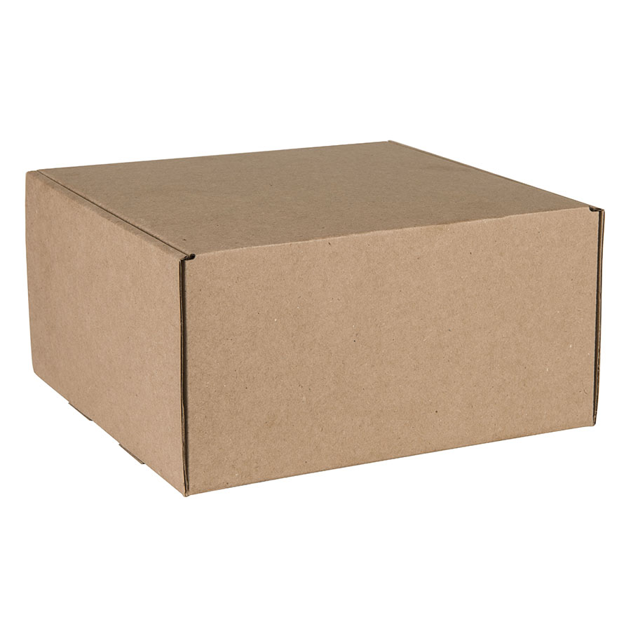 Коробка подарочная BOX, размер 20,5*21* 11см, картон МГК бур., самосборная с логотипом или изображением