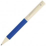 PROVENCE, ручка шариковая, хром/синий, металл, PU с логотипом или изображением