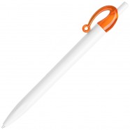 JOСKER, ручка шариковая, оранжевый/белый, пластик с логотипом или изображением