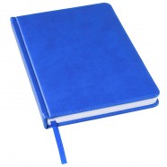 Ежедневник недатированный Bliss, А5,  синий ройал, белый блок, без обреза с логотипом или изображением