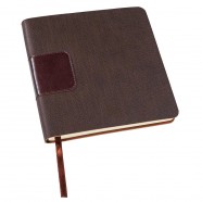 Ежедневник недатированный Scotty, А5-,  темно-коричневый, кремовый блок, без обреза с логотипом или изображением