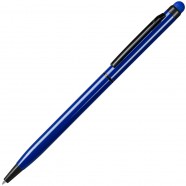 TOUCHWRITER  BLACK, ручка шариковая со стилусом для сенсорных экранов, синий/черный, алюминий с логотипом или изображением