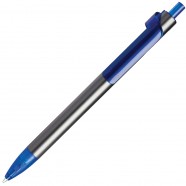 PIANO, ручка шариковая, графит/синий, металл/пластик с логотипом или изображением