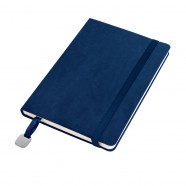 Ежедневник недатированный Boomer, А5,  темно-синий, кремовый блок, без обреза с логотипом или изображением