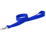 Ланъярд NECK, синий, полиэстер  с логотипом или изображением
