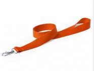 Ланъярд NECK, оранжевый, полиэстер  с логотипом или изображением