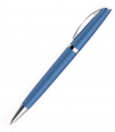 PEACHY, ручка шариковая, синий/хром, алюминий, пластик с логотипом или изображением