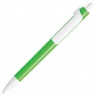 FORTE NEON, ручка шариковая, неоновый зеленый/белый, пластик с логотипом или изображением