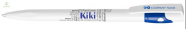 KIKI, ручка шариковая, темно-синий/белый, пластик с логотипом или изображением