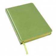 Ежедневник недатированный Joy, А5,  зеленое яблоко, белый блок, золотой обрез с логотипом или изображением