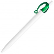 JOСKER, ручка шариковая, зеленый/белый, пластик с логотипом или изображением