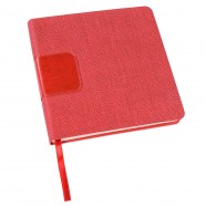 Ежедневник недатированный Scotty, А5-,  красный, кремовый блок, без обреза с логотипом или изображением