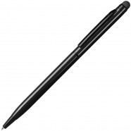 TOUCHWRITER  BLACK, ручка шариковая со стилусом для сенсорных экранов, черный/черный, алюминий с логотипом или изображением