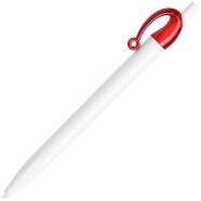 JOСKER, ручка шариковая, красный/белый, пластик с логотипом или изображением