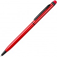TOUCHWRITER  BLACK, ручка шариковая со стилусом для сенсорных экранов, красный/черный, алюминий с логотипом или изображением